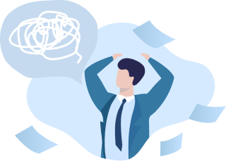 困っている様子